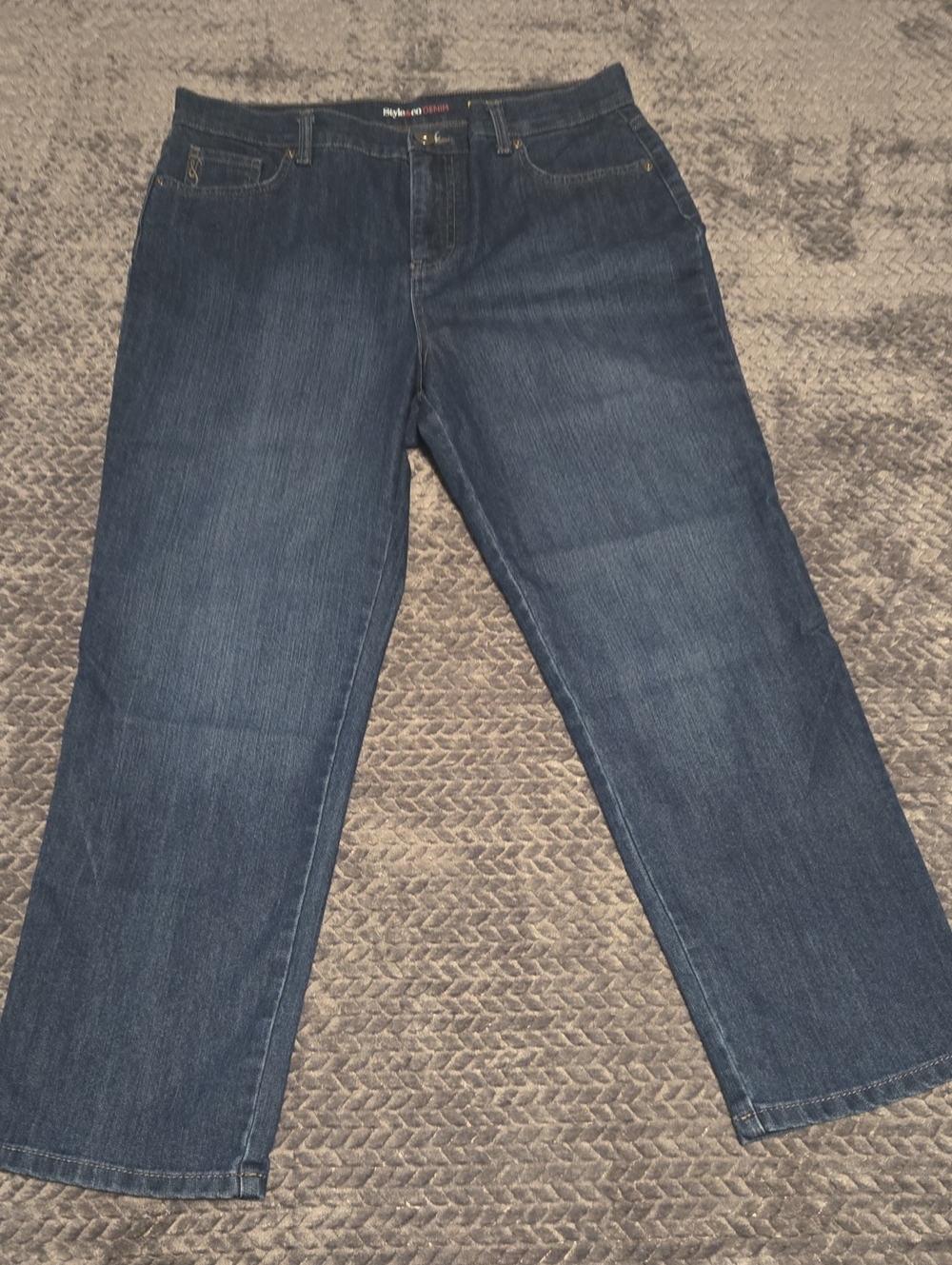 Style & Co Women’s Jeans Size 14PS Petite Short Straight Leg Stretch Denim